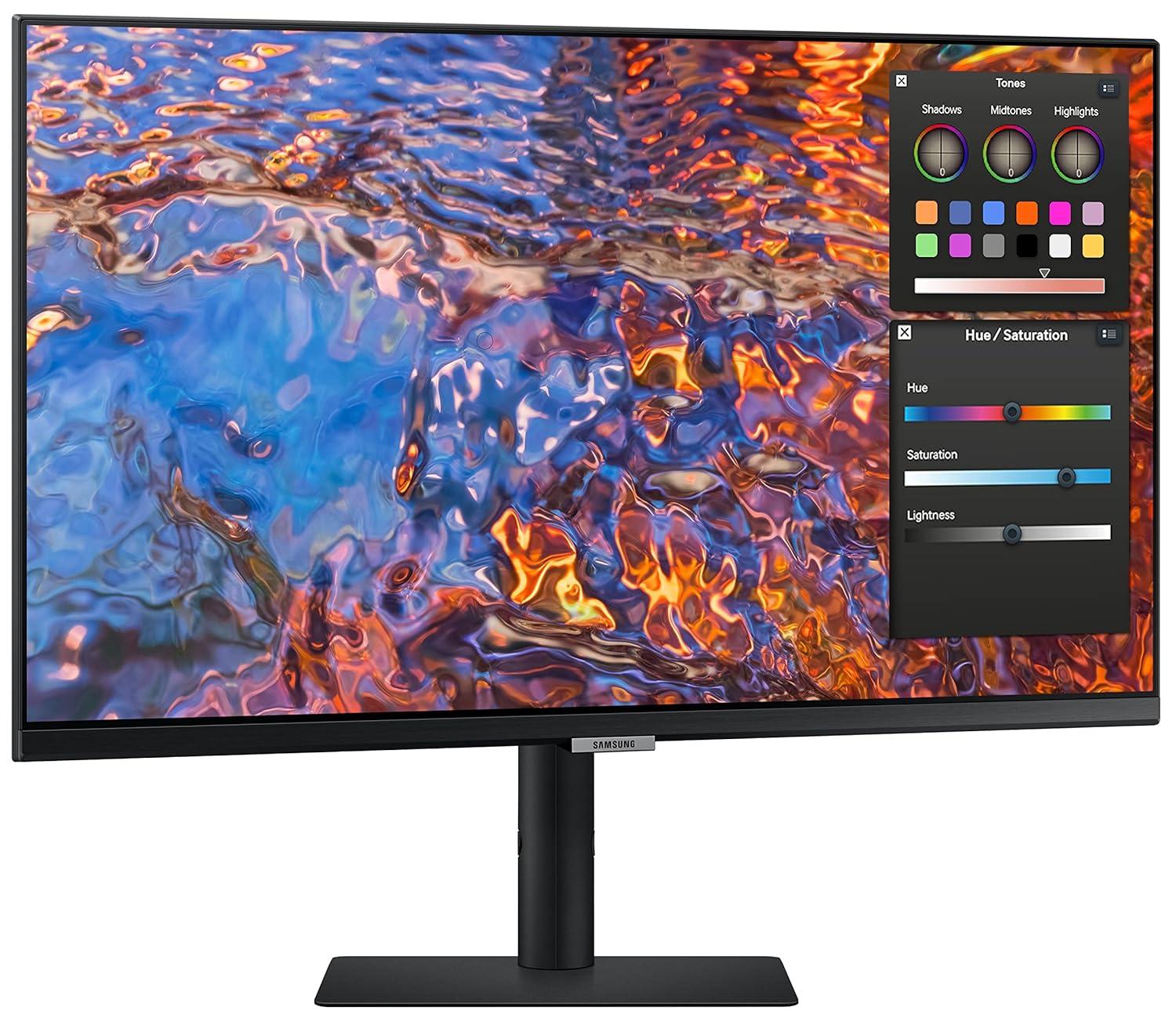 Samsung 27"(68.6cm) 4K Viewfinity Monitor|IPS|UHD 3840 x 2160|Type-C 90W|LAN Port|HDR 400|DCI-P3 98%|Pantone Validation|400 nits||PBP|PIP|Matte Display|Height-Tilt-Pivot Stand|LS27B800PXWXXL|Black