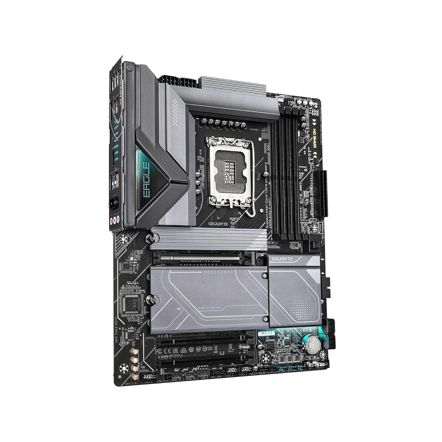 GIGABYTE Z890 Eagle WIFI7 Intel Core Ultra (Series 2) LGA 1851 Motherboard, ATX, DDR5, 4X M.2, PCIe 5.0, USB4, WIFI7, 2.5GbE LAN, EZ-Latch