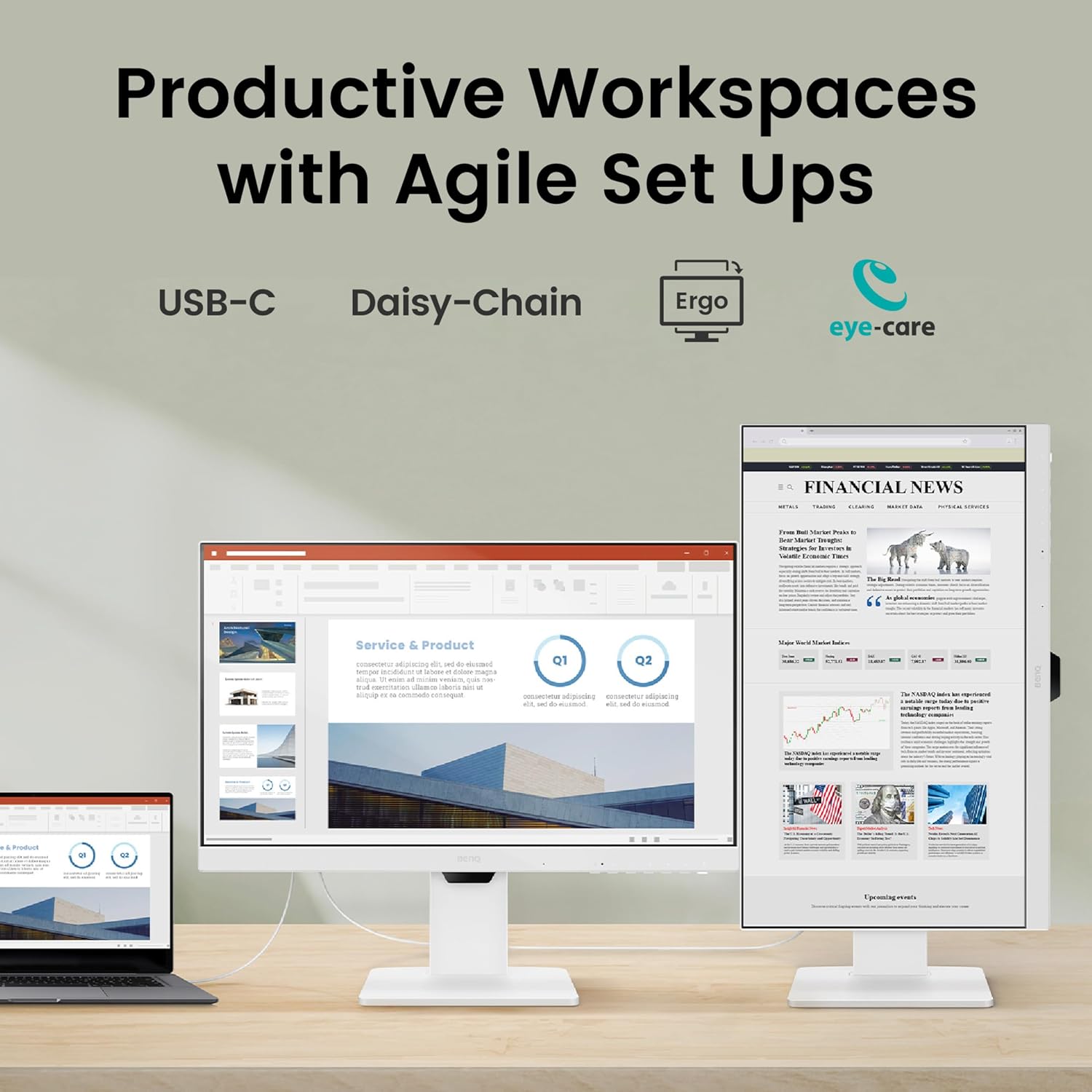 BenQ GW2786TC 27" IPS 100Hz Full HD Coding Monitor |USB-C(65W PD)| Daisy Chain| 99% sRGB| Coding Mode| Height Adjust|HDMI| DP| USB Hub| 2Wx2 Speakers| Eye Care| Noise Cancelling Microphone (White)