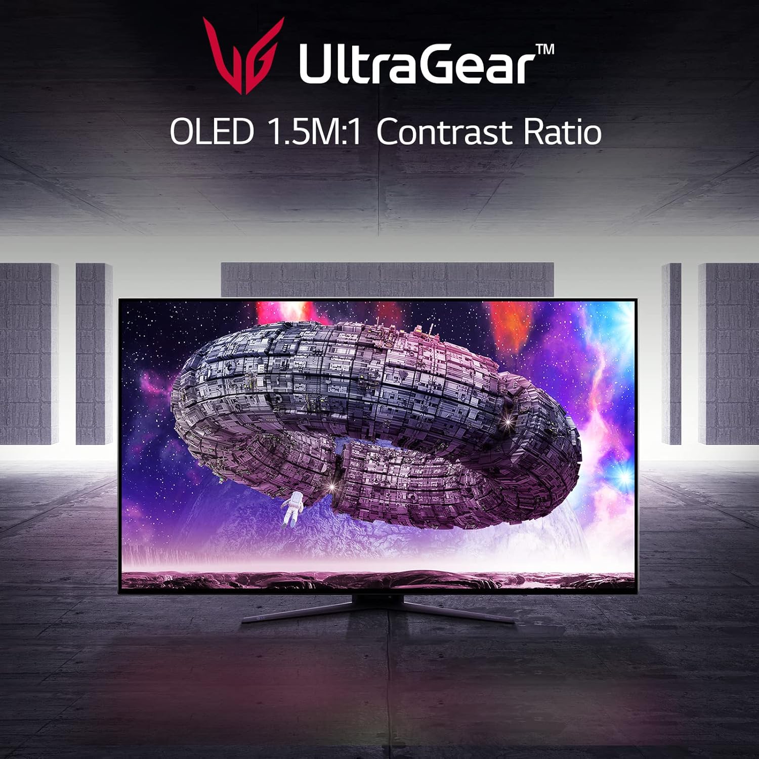 LG 48GQ900-B.ATR 48" UltraGear 4k UHD OLED Gaming Monitor With Anti-Glare, 1.5M : 1 Contrast Ratio & Dci-P3 99% (Typ.) With Hdr 10, 1Ms (Gtg) 120Hz Refresh Rate, Hdmi 2.1, Black