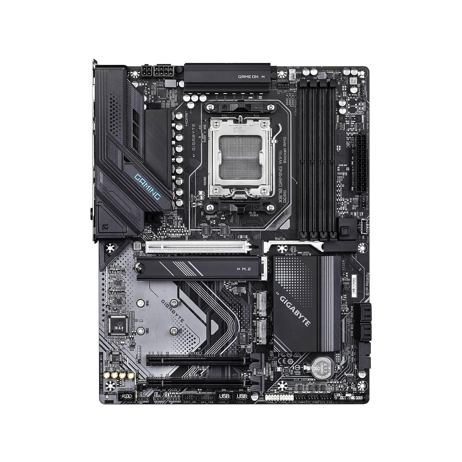 GIGABYTE X870 Gaming WIFI6 AMD AM5 LGA 1718 Motherboard, ATX, DDR5, 3X M.2, PCIe 5.0, USB4, WiFi 6, 2.5GbE LAN, EZ-Latch, 3-Year Warranty