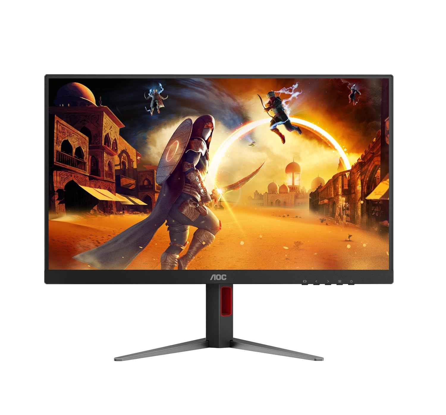 AOC 24G4 24 inch Gaming Monitor FHD Fast IPS, 180Hz Refresh Rate, Wide Color Gamut-sRGB 126%, HDR10, 1.0ms MPRT, G-Sync Compatible, HDMI 2.0and Display Port for Gaming, Height Adjustable Stand