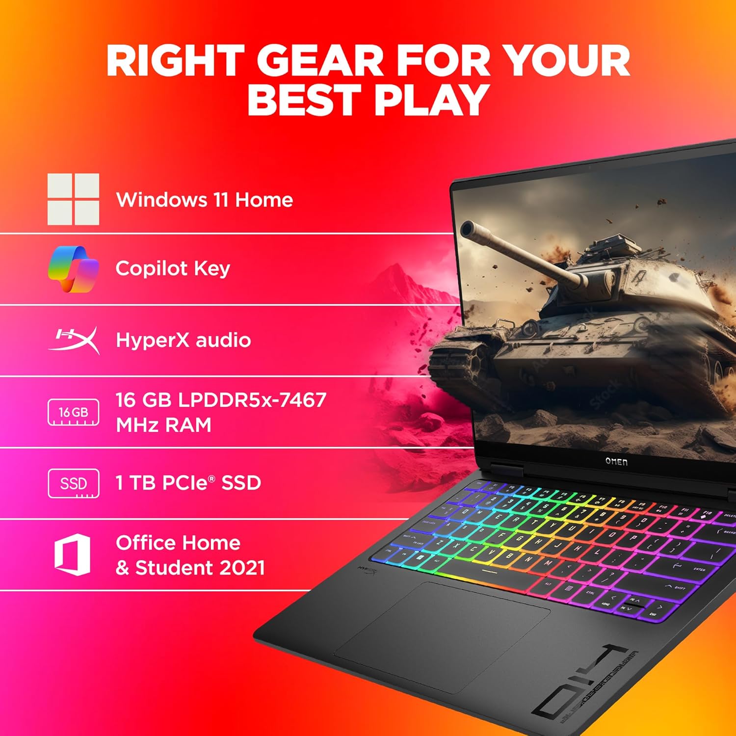 HP OMEN Gaming AI Laptop, Intel Core Ultra 7 155H, 8GB NVIDIA RTX 4060,16GB LPDDR5x, 1TB SSD (Win 11,Office 21, Black,1.63kg) 120Hz, 0.2MS, 3K, OLED, 14-inch(35.6cm), Tempest Cooling, RGB KB, fb0007TX - Zapnet.in