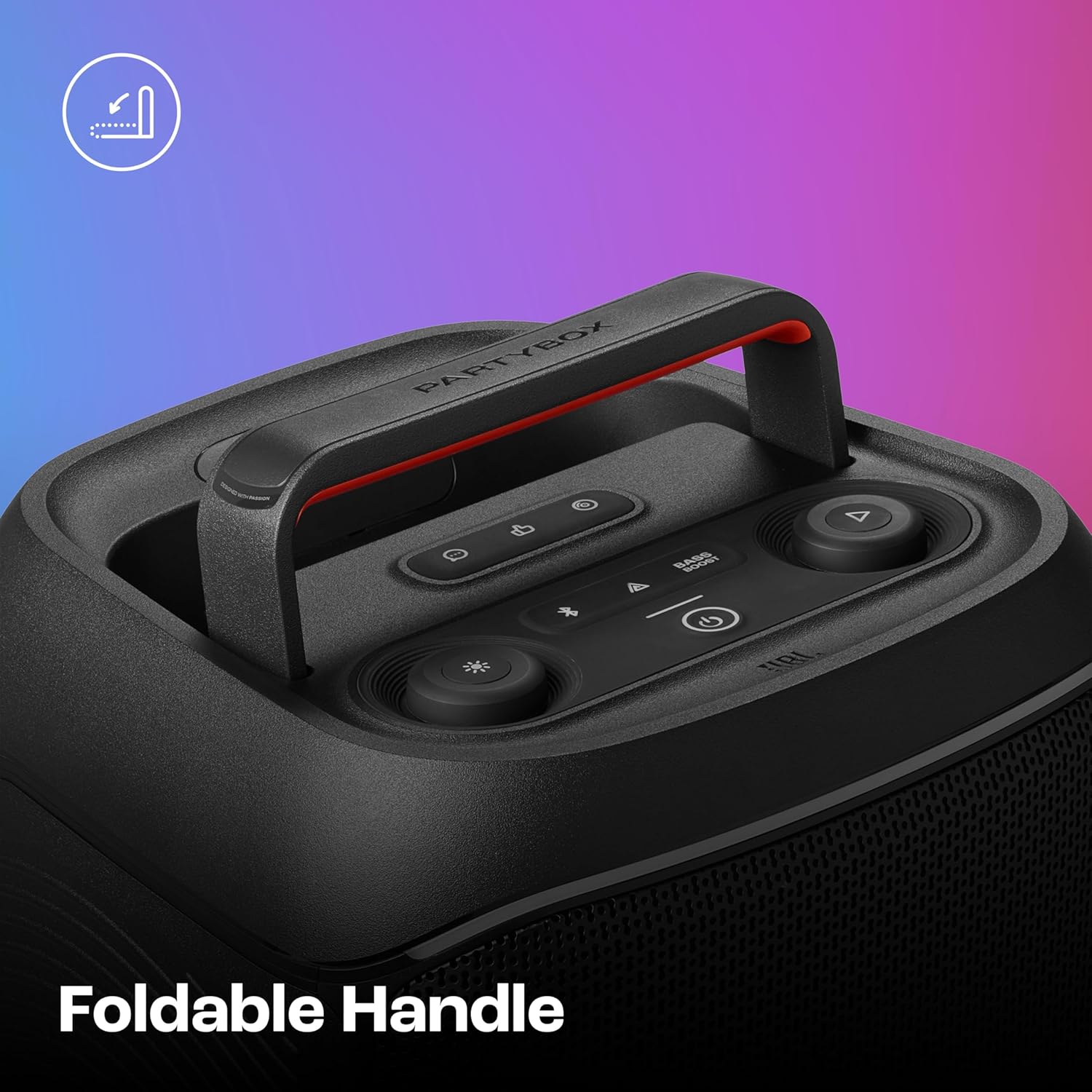 JBL Partybox 120 Wireless Bluetooth 160W Party Speaker, AI Sound Boost, Futuristic Light Show, Upto 12Hrs Playtime,Multispeaker Connection by Auracast, Guitar & Mic Input, Splashproof (Black) - Zapnet.in