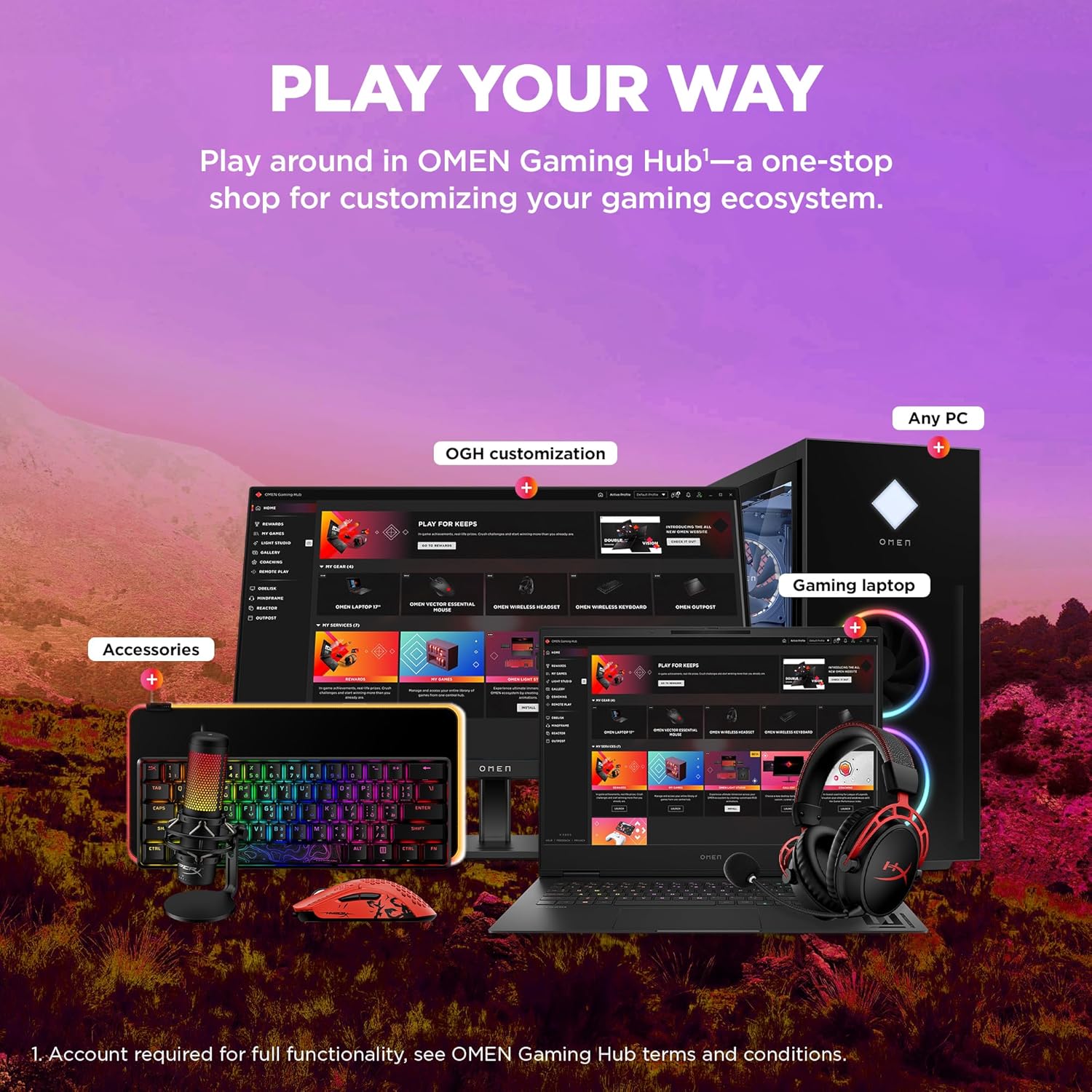 HP OMEN, AMD Ryzen 7-7840HS, 8GB NVIDIA GeForce RTX 4060 Gaming Laptop (32GB RAM, 1TB SSD), 165Hz, 7ms, IPS, 16.1"/40.9cm, Win 11, Office 2021, Black, 2.37Kg, RGB KB, Tempest Cooling, xd0017AX