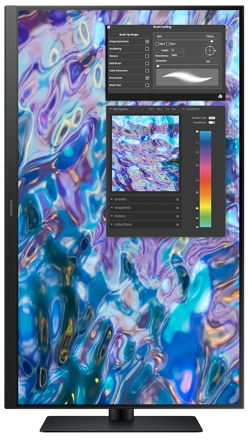 Samsung ViewFinity S6 Flat Monitor 27-Inch (68.5 cm) QHD (2,560 x 1,440 Resolution), IPS Panel, 5ms(GTG), 75 Hz, Display Port, HDMI, Headphone Jack, AMD FreeSync, HAS, Pivot (LS27B610EQWXXL, Black)