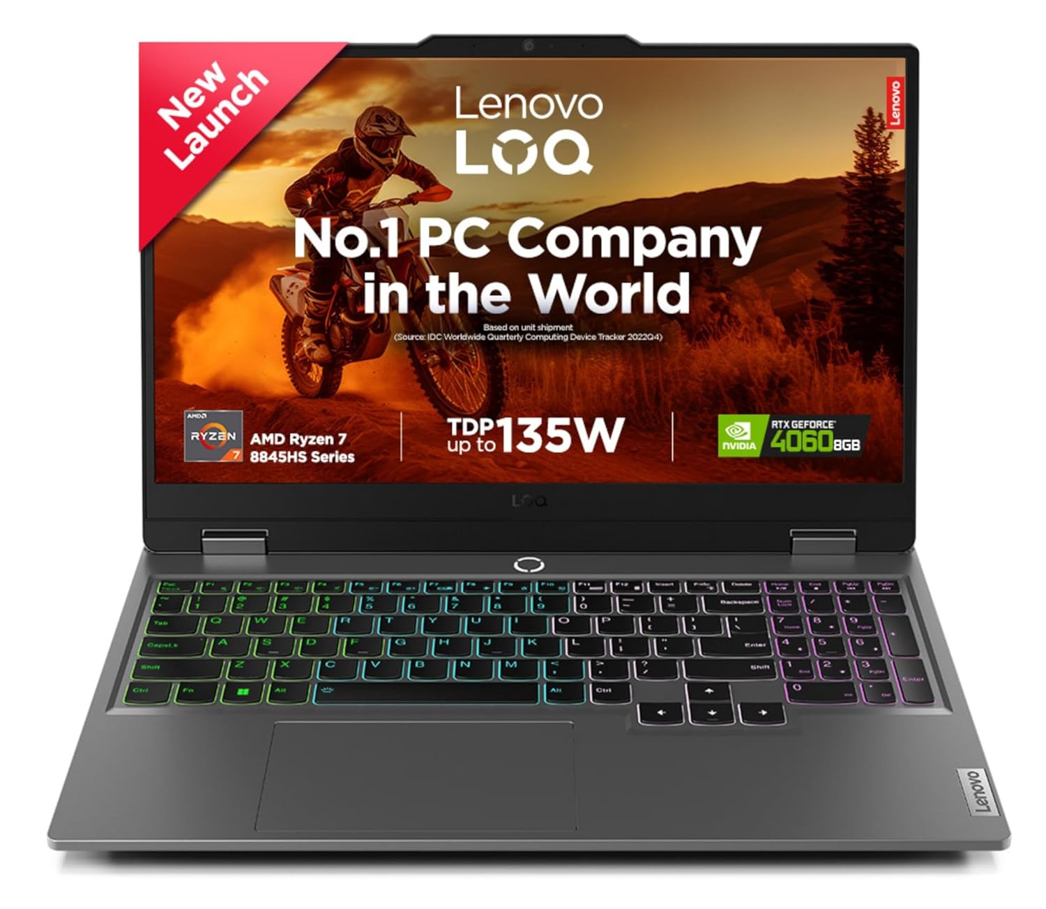 Lenovo LOQ 2024 AMD Ryzen 7 8845HS 15.6" (39.6cm) 144Hz 300Nits FHD IPS Gaming Laptop (16GB/1TB SSD/NVIDIA RTX 4060 8GB Graphics/100% sRGB/Win 11/ Office 2021/3 Mon. Game Pass/Grey/2.4Kg), 83DX000MIN