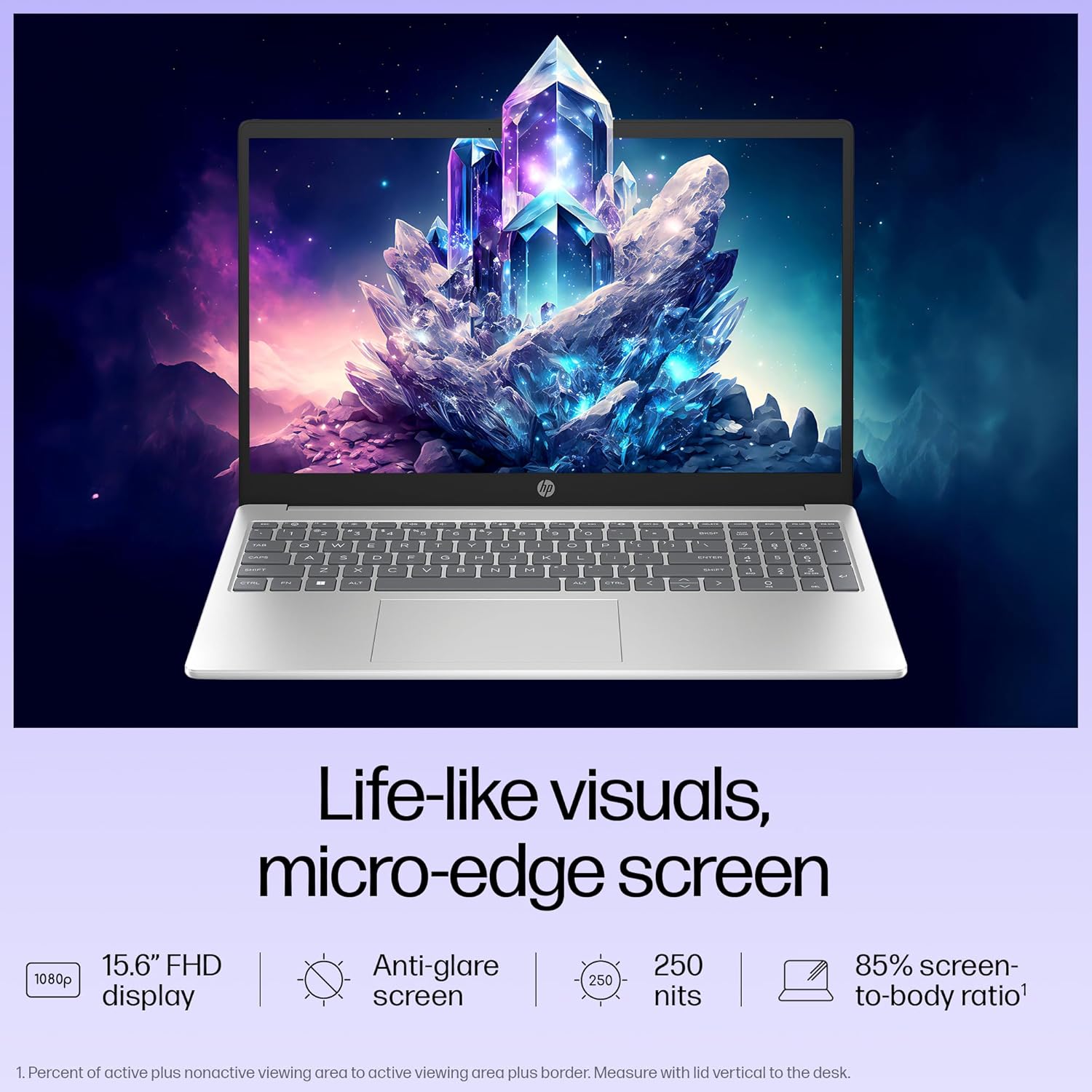 HP New 15 Intel Core i3 12th Gen (8GB DDR4 RAM/ 512 GB NVMe M.2 SSD/Windows 11 / MS Office'2021 / FHD 15.6" Screen/Silver / 1.59 kg/Dual Speakers) FD0061TU