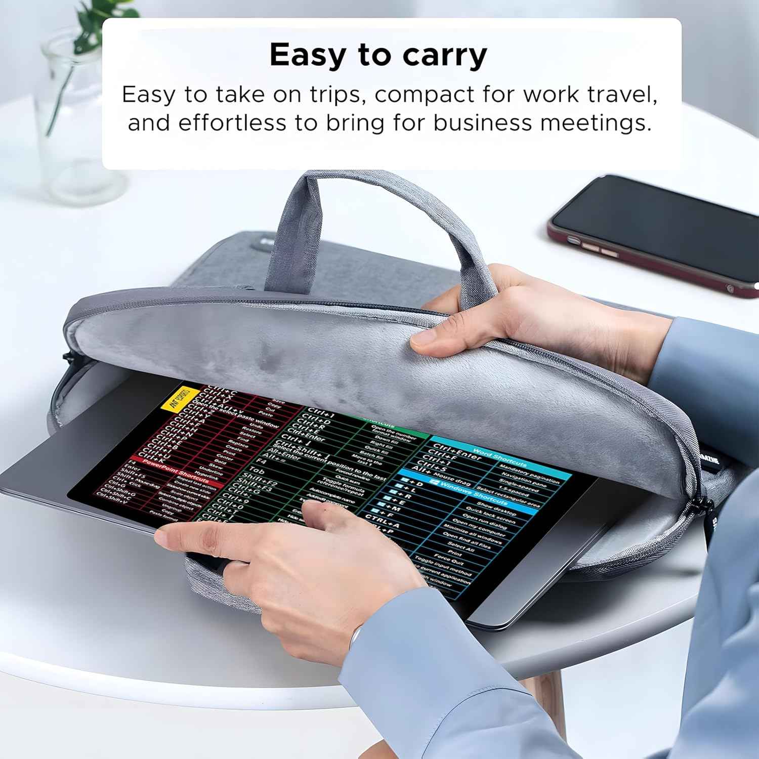 Ant Esports Lapi MousePad 260X210X3mm Anti-fray Stitching, Universal Shortcut Sheet Waterproof Surface & Non-Slip Rubber Base Stitched Edges Mouse Mat for Laptop,Compatible with Laser and Optical Mice