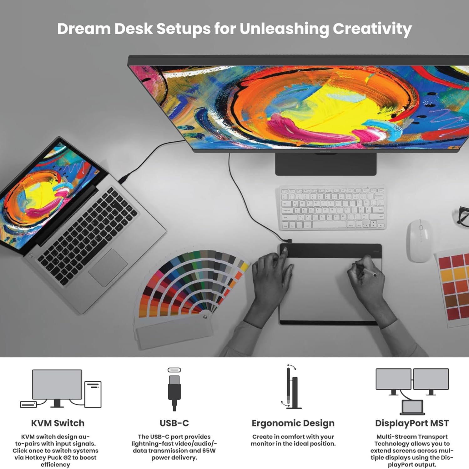 BenQ PD2705Q 27" 2560x1440 QHD 60Hz IPS|HDR10| 100% sRGB & Rec.709|Pantone Validated|Calman Verified|Daisy Chain|Animation Mode|DesignVue Color Accurate Monitor|Auto Pivot|HDMI|DP|USB-C(65W) (Black)