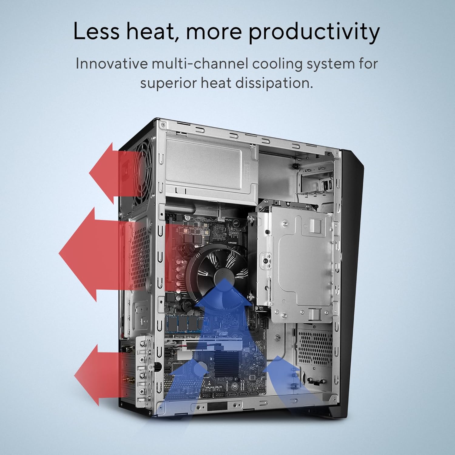 ASUS S501MD, 6 core, Intel Core i5-12400, Tower PC (8GB/512GB SSD/Integrated Graphics/Windows 11/with Keyboard & Mouse/Black/5.9kg), S501MD-512400016W