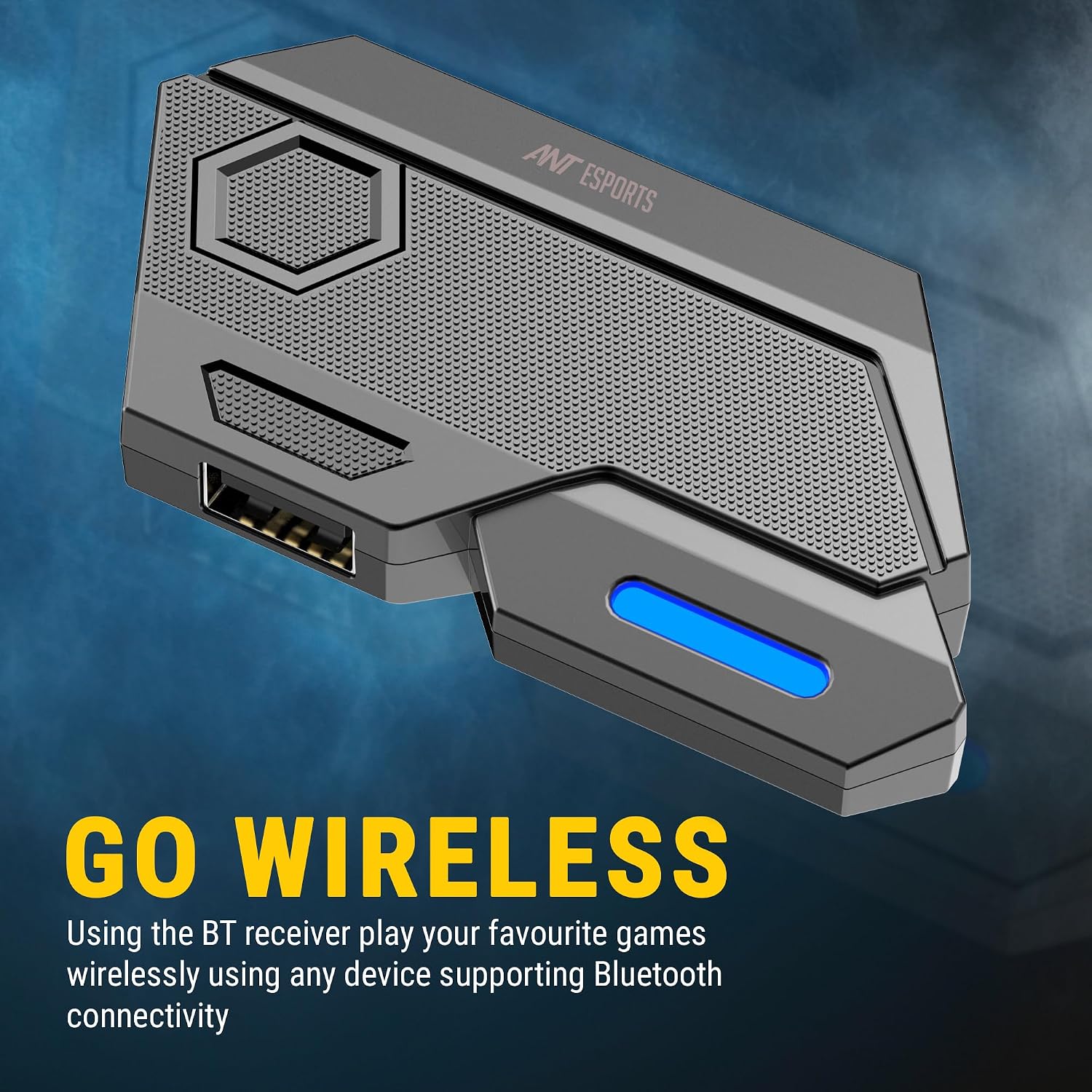 Ant Esports MG401 4-in-1 RGB Keyboard & Mouse Combo with One-Hand Keypad, 3600 DPI Optical Mouse, Bluetooth Receiver & Phone Stand for Android, BGMI, Free Fire & Call of Duty
