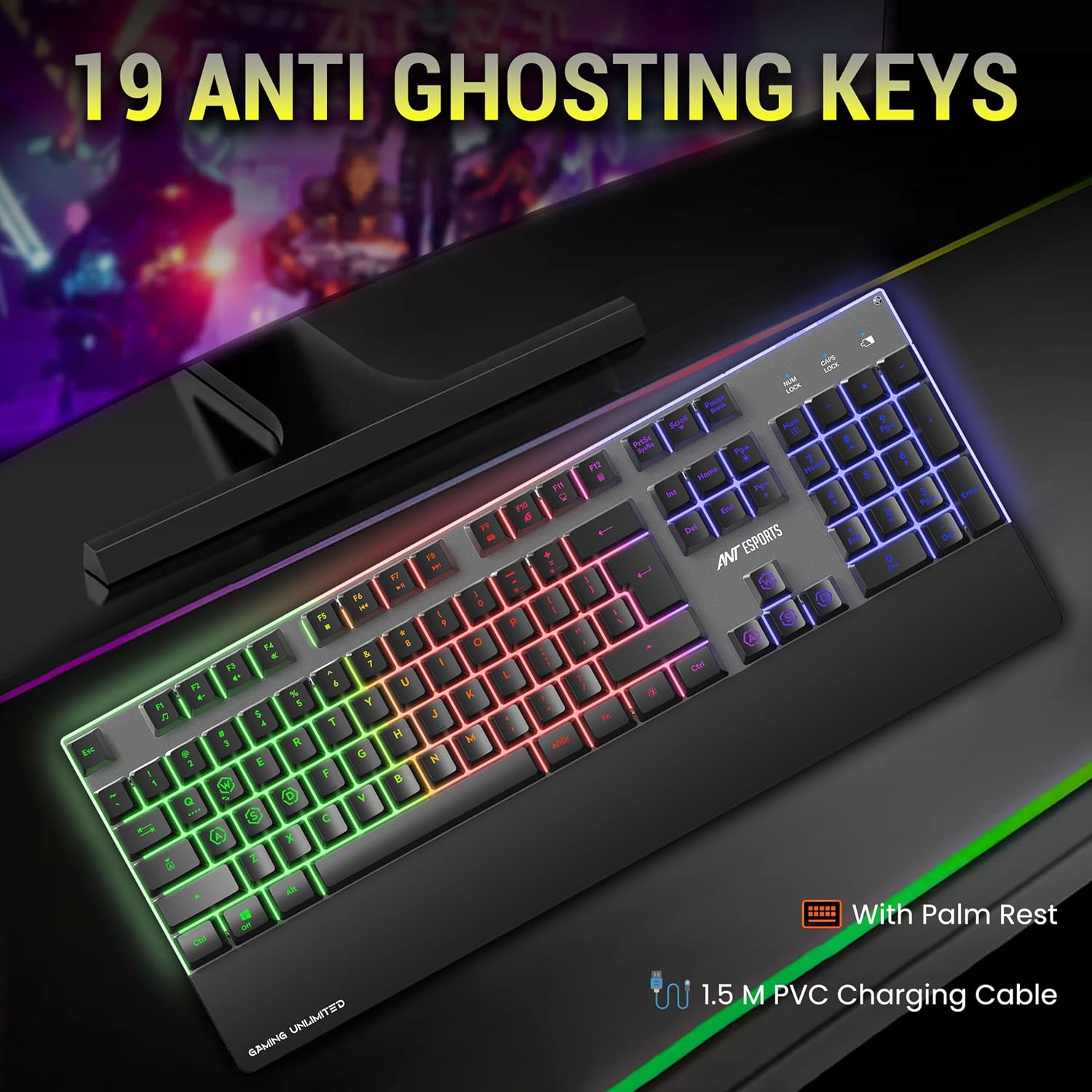 Ant Esports KM550PRO Wireless Keyboard & Mouse Combo – Black