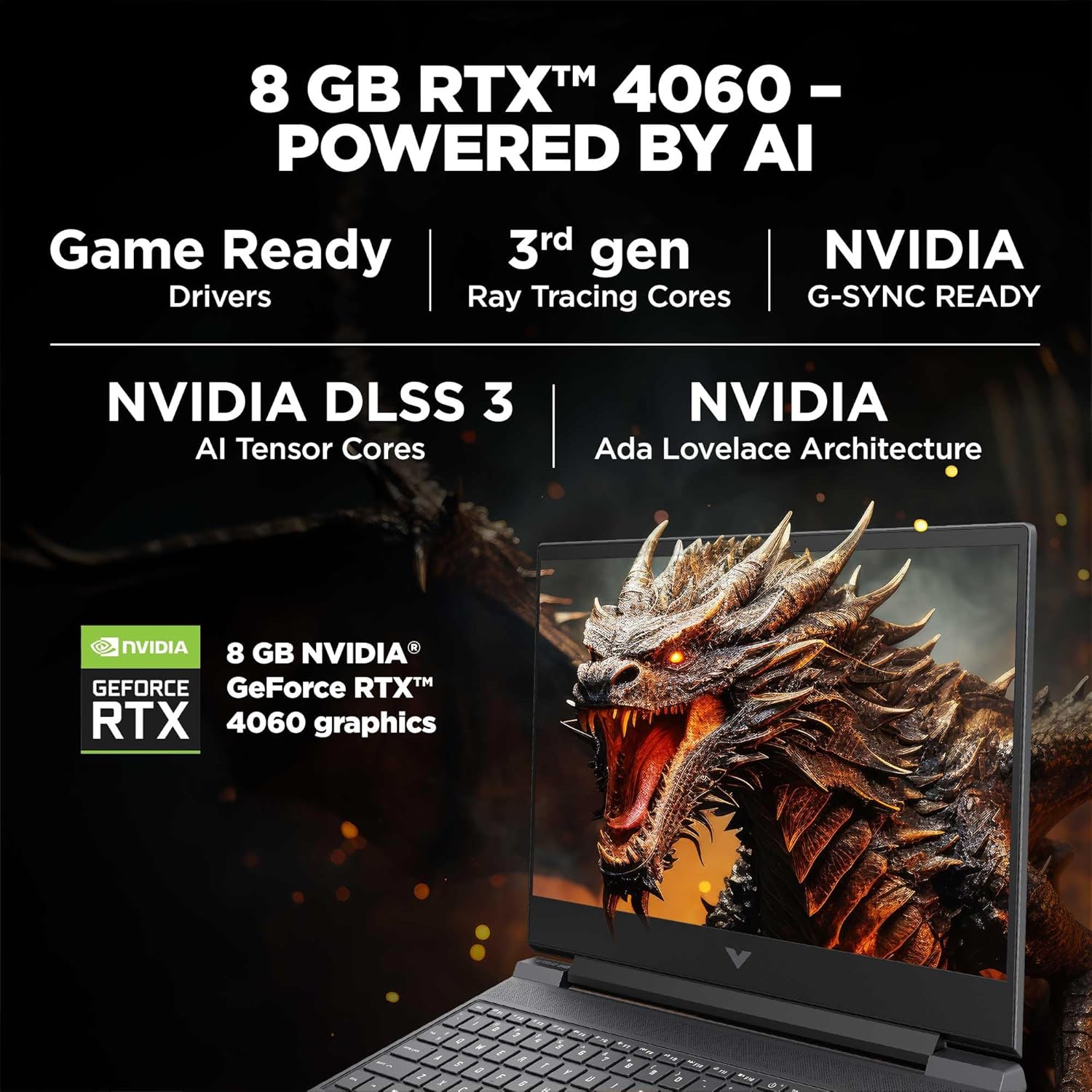 HP Victus, 13th Gen Intel Core i7-13620H, 8GB NVIDIA RTX 4060, 16GB DDR4, 1TB SSD (Win11, Office21, Silver, 2.29kg), 144Hz, 9MS, IPS, 15.6-inch(39.6cm), FHD Gaming Laptop, Enhanced Cooling, fa1333TX