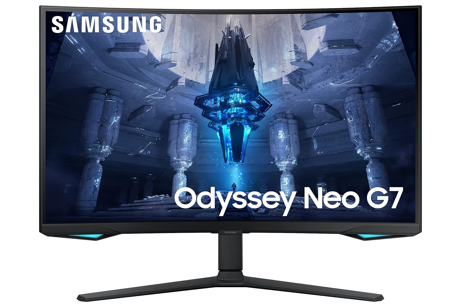 Samsung 32-Inch (80cm) 4K UHD Odyssey Neo G7 Gaming, 165 Hz, 1ms Curved Monitor, 3840 x 2160 Pixels, Mini-LED, Height Adjustable Stand, Matte Display, HDR2000, (LS32BG750NWXXL, Black)
