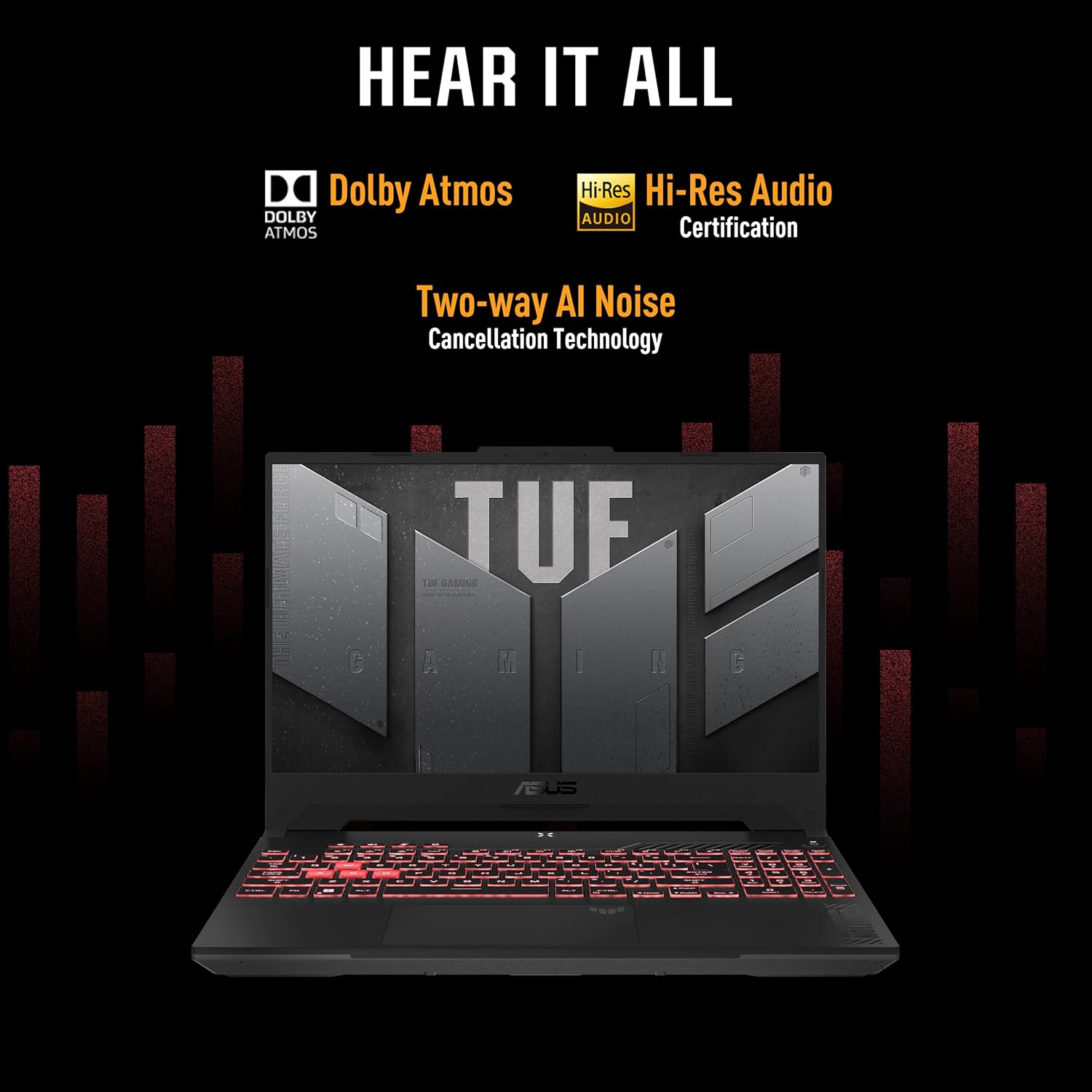 ASUS TUF F15 13th Gen, Intel Core i7-13620H Gaming Laptop(NVIDIA RTX 4060-8GB/140W TGP/16GB RAM/512GB SSD/FHD/15.6"/144Hz/RGB KB/90Whr/Windows 11/Mecha Gray/2.20kg) FX507VV-LP287W