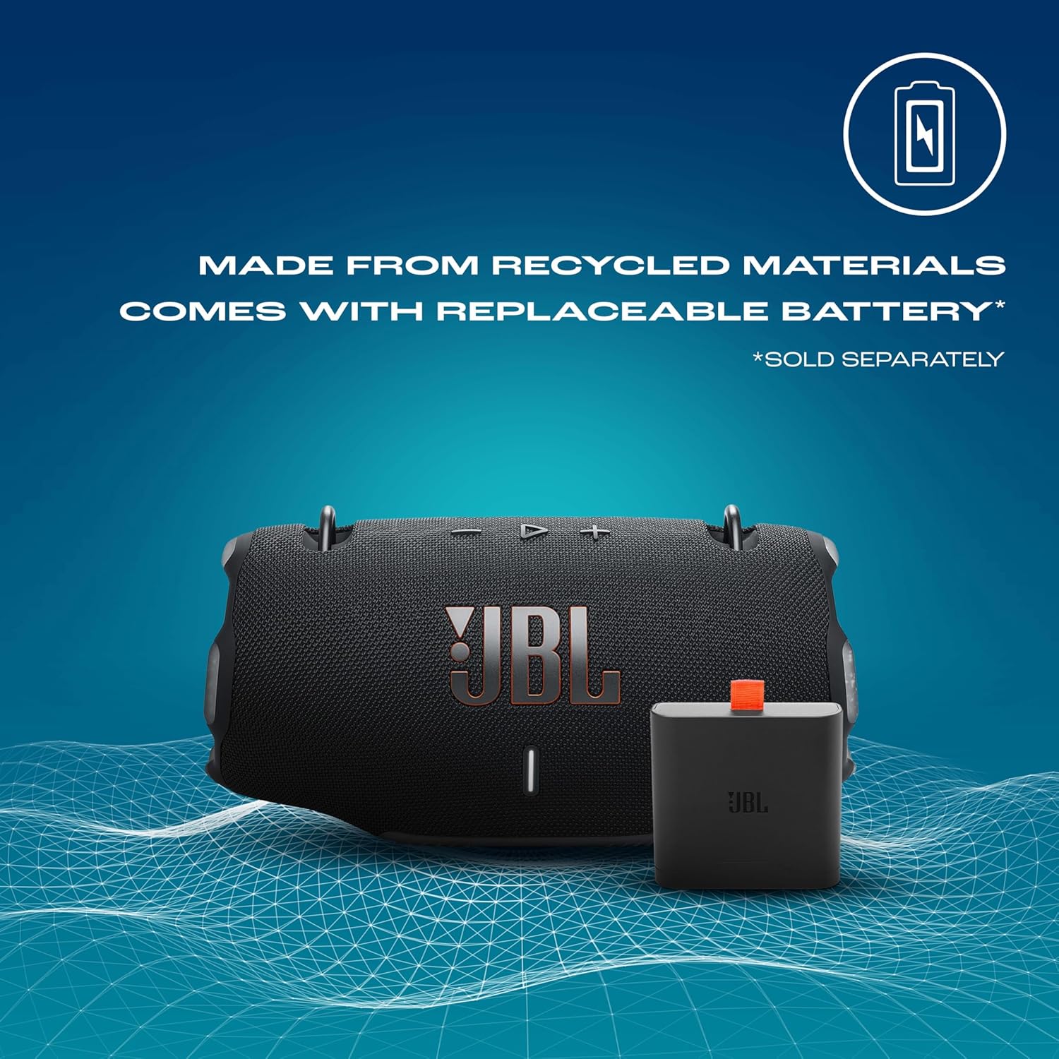 JBL Xtreme 4 Portable Bluetooth Speaker, ProSound with Powerful Bass Radiators, AI Sound Boost, Built-in Powerbank, Multispeaker Connection by Auracast, IP67, Replacable Battery, Fast Charging (BLACK) - Zapnet.in