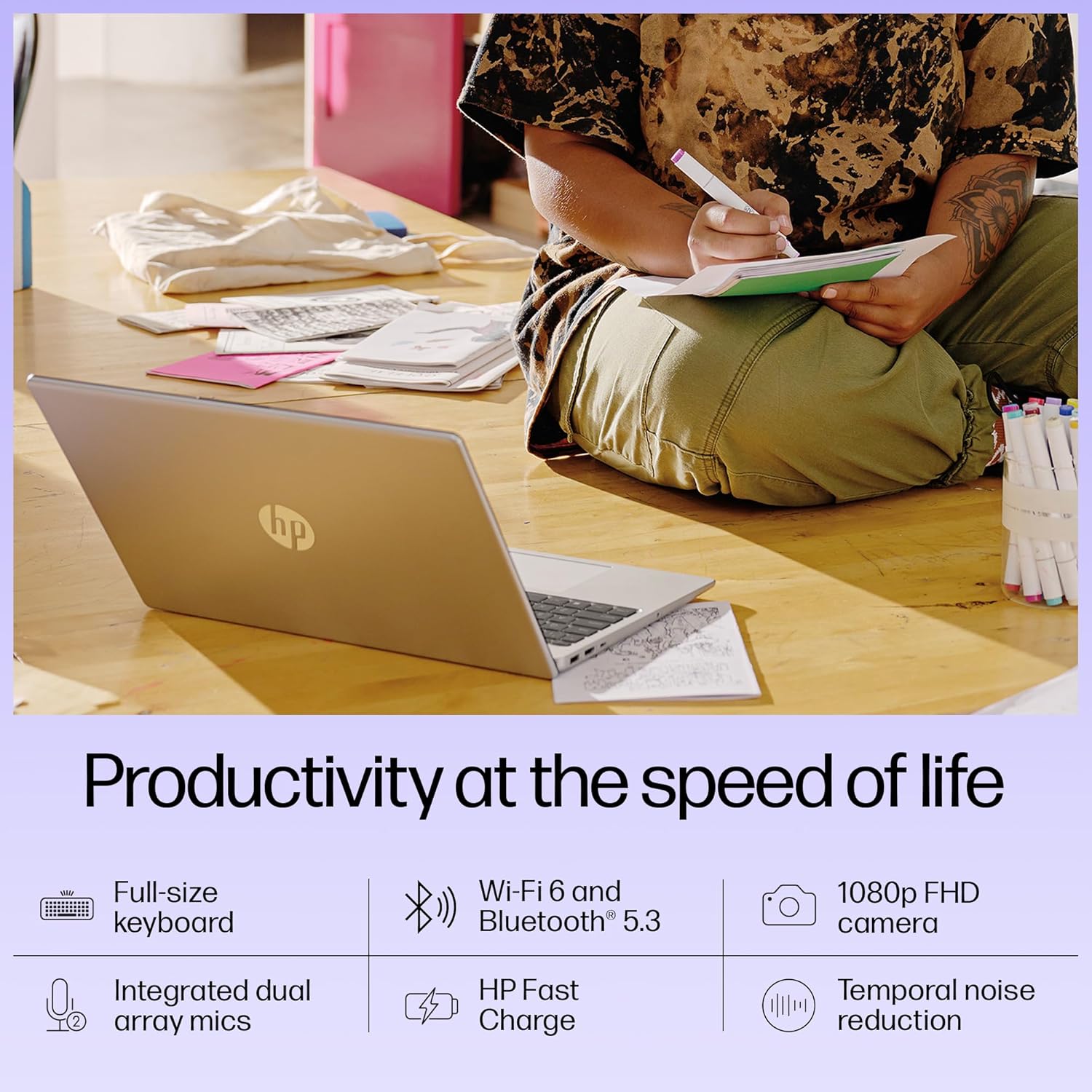 HP New 15 Intel Core i3 12th Gen (8GB DDR4 RAM/ 512 GB NVMe M.2 SSD/Windows 11 / MS Office'2021 / FHD 15.6" Screen/Silver / 1.59 kg/Dual Speakers) FD0061TU