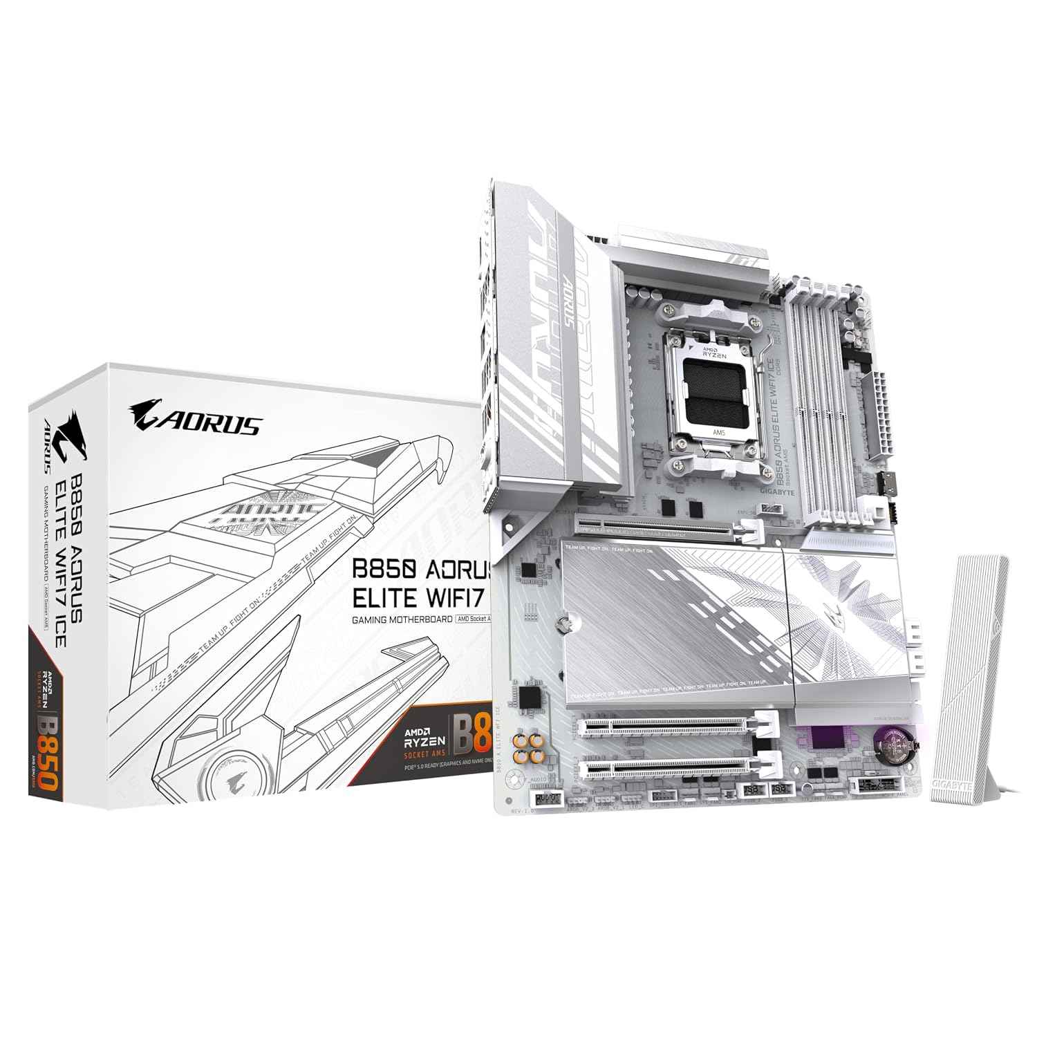 GIGABYTE B850 A Elite WIFI7 ICE AMD AM5 ATX Motherboard, PCIe 5.0, DDR5, USB 4.0, Wi-Fi 7, 2.5 GbE LAN, EZ-Latch