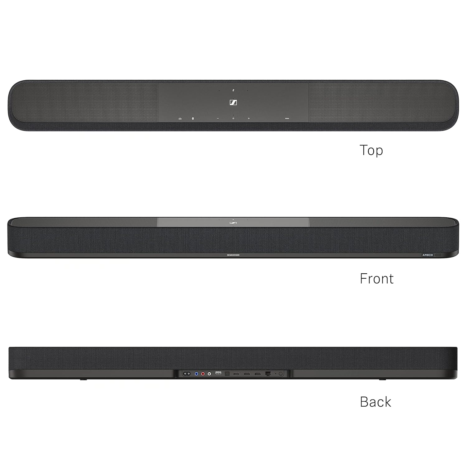 Sennheiser AMBEO Soundbar Plus - 400 Watts with Immersive 3D Surround Sound, Virtual 7.1.4 Speaker Setup, Built-in 4 Dual Subwoofers, Alexa Built-in and Dolby Atmos, 2 Years Warranty