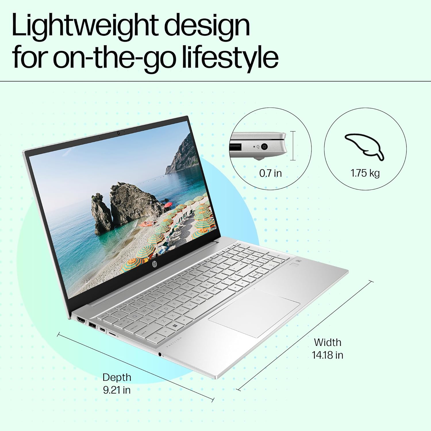 HP Pavilion 15, 13th Gen Intel Core i7-1360P, 16GB DDR4, 512GB SSD, (Win 11, Office 21, Silver, 1.75kg),IPS, Anti-glare, 15.6-inch (39.6cm) FHD Laptop, Intel Iris Xe graphics, HD camera, B&O, eg3032TU