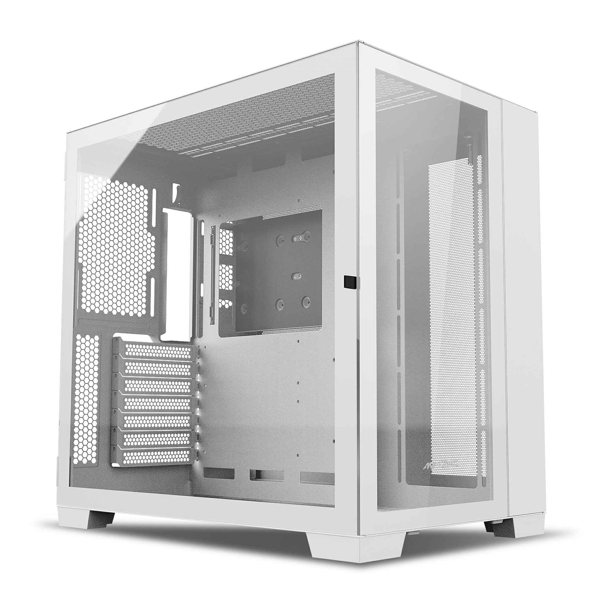 Ant Esports Crystal Z2 Mid-Tower Computer Case/Gaming Cabinet – Black | Support Micro-ATX, Mini-ITX | Pre-Installed 3 ARGB Infinity Mirror Fans