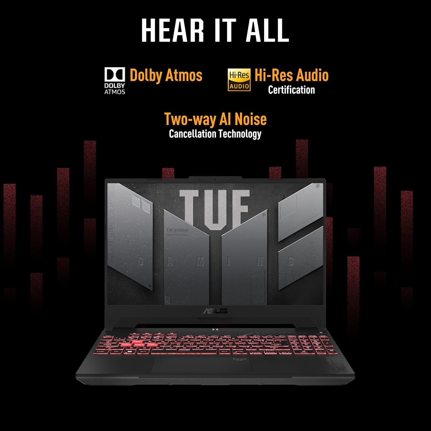 ASUS TUF Gaming F15 13th Gen, Intel Core i7-13620H Gaming Laptop(NVIDIA RTX 4050-6GB/140W RGP/16GB RAM/512GB SSD/FHD/15.6"/144Hz/RGB KB/90WHr/Windows 11/Office 2021/Mecha Gray/2.20 Kg) FX507VU-LP210WS