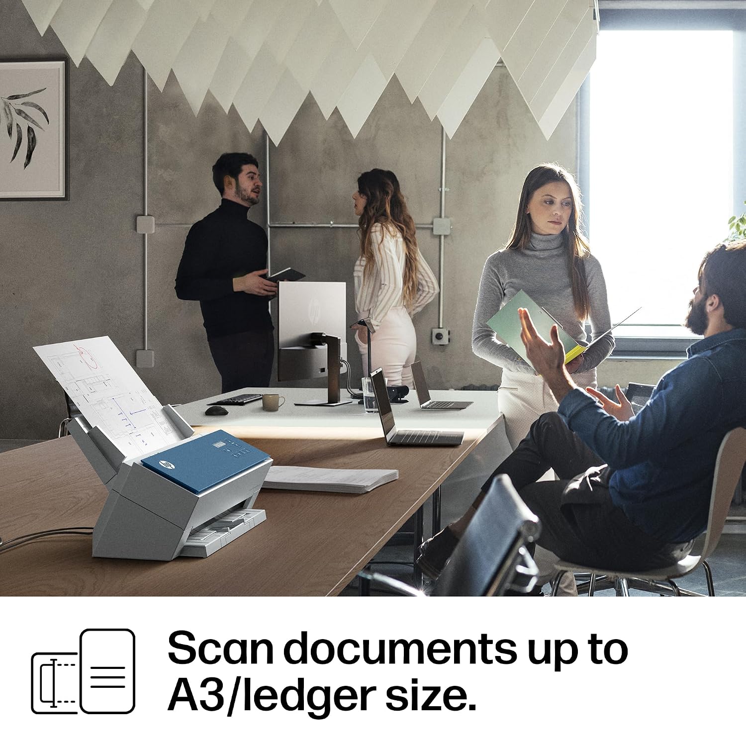 HP ScanJet Enterprise Flow 9000 s1, Fast 2-Sided Scanner with auto Document Feeder, Best for Office (8Q4W0A)