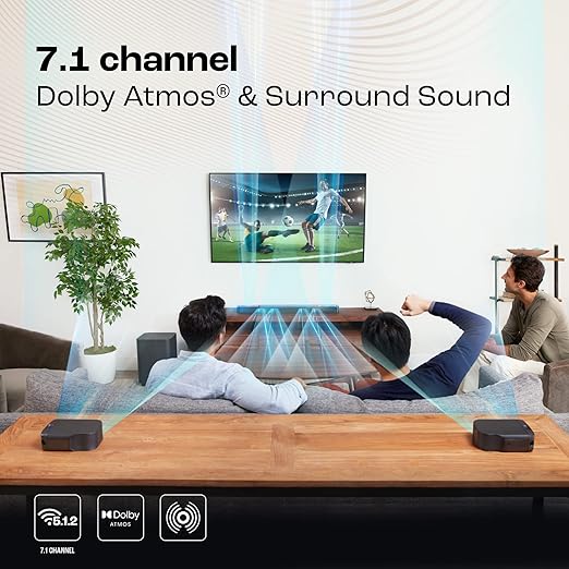 JBL Bar 800 Pro, 7.1 (5.1.2) Channel Truly Wireless Soundbar with True Dolby Atmos® 3D Surround Sound, 10” Down-Firing Wireless Subwoofer, PureVoice, HDMI eARC, Bluetooth, Wi-Fi & Optical Input (720W) - Zapnet.in
