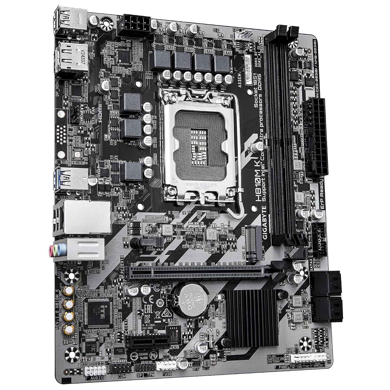 GIGABYTE H810M K Motherboard | Intel H810 | Micro ATX | DDR5 | PCIe 4.0 | USB 3.2 | Compact Design | Reliable Connectivity
