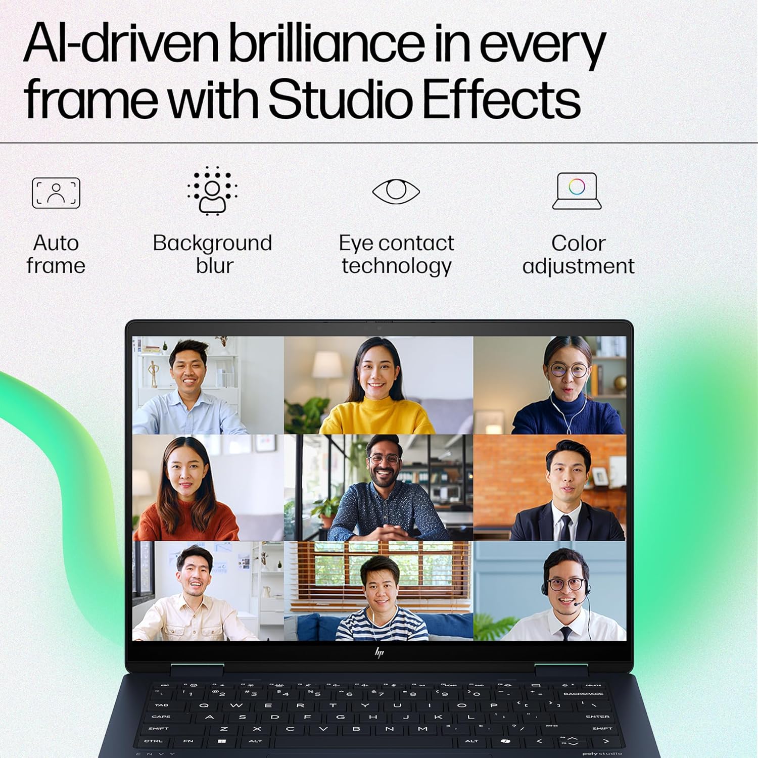 HP Envy X360 Convertible, Enhanced by AI, Intel 14th Gen Evo Core Ultra 7 155U, 14-inch (35.6 cm), 2.8K OLED, 400 nits, 32GB, 1TB SSD, Touch, 5MP IR Camera, (Win 11 Home+MSO, Blue,1.44 Kg), FC0100TU