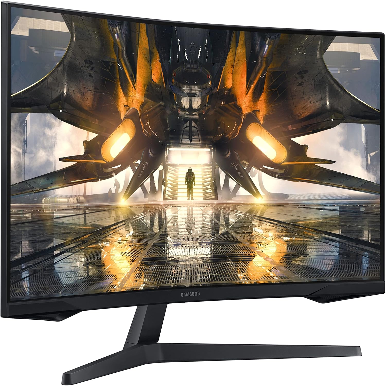 Samsung 32-inch(80cm) Odyssey G5 Gaming, QHD 2K, 165Hz, 1ms, 1000R Curved Monitor, AMD FreeSync Premium, HDR10 (LS32AG550EWXXL, Black)