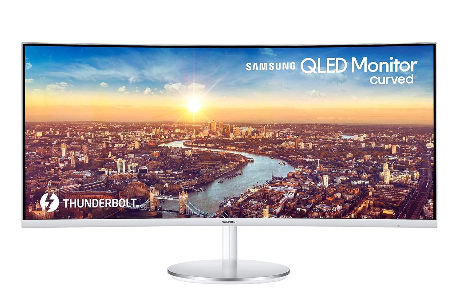 Samsung Lc34J791Wtwxxl 34 Inch Wide Screenthunderbolt 3 Curved QLED Monitor 3440 X 1440, Black