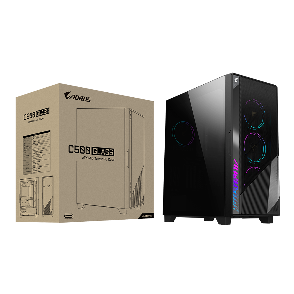 AORUS C500 GLASS PC Cabinet - Zapnet.in