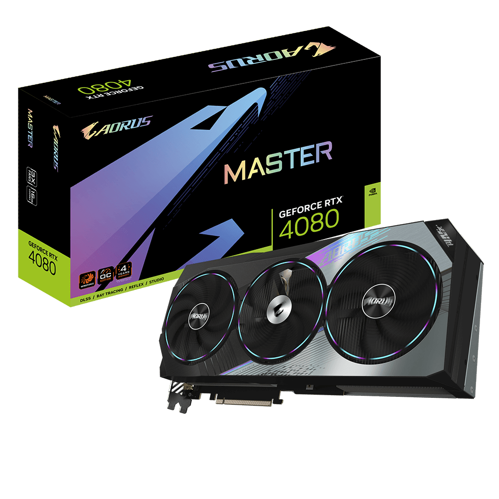 GIGABYTE AORUS GeForce RTX 4080 Master 16G Graphics Card, 3X WINDFORCE Fans, 16GB 256-bit GDDR6X, GV-N4080AORUS M-16GD Video Card - Zapnet.in