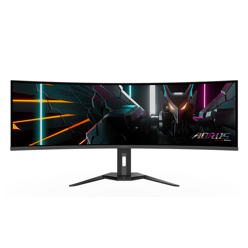 GIGABYTE AORUS CO49DQ 49" OLED (Curve), 5120 x 1440 (DQHD), 144Hz, 0.03 ms (GTG), FreeSync Premium Pro, 1000 nits (Typ, HDR APL 3%), HDR True Black 400 - Zapnet.in