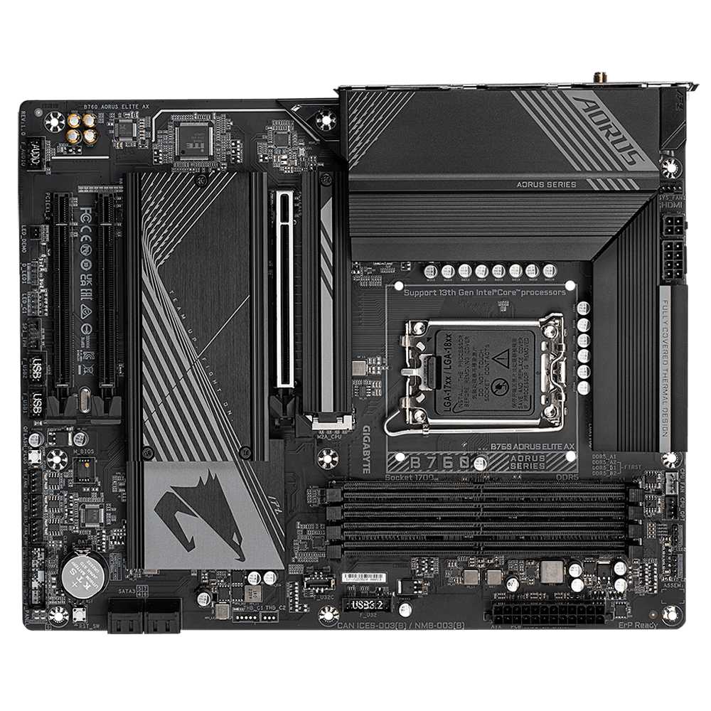 Gigabyte B760 DDR5 AORUS ELITE AX Motherboard - Zapnet.in