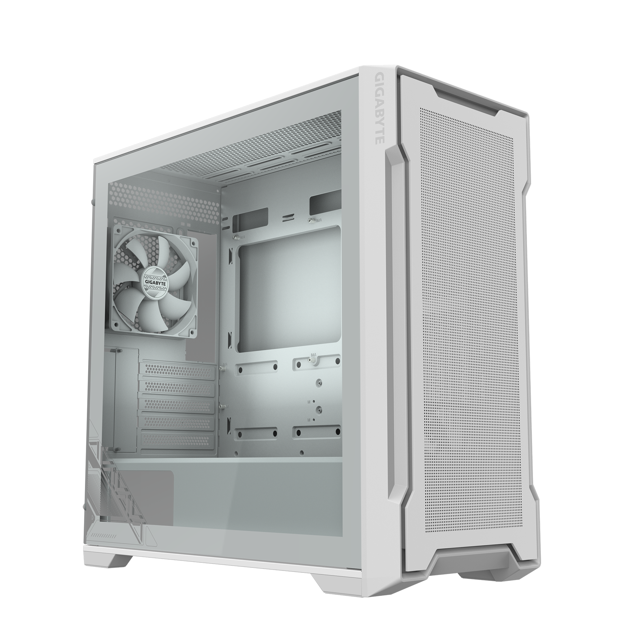 GIGABYTE White Mid Tower PC Gaming Case (C500 PI ST WHITE) - Zapnet.in