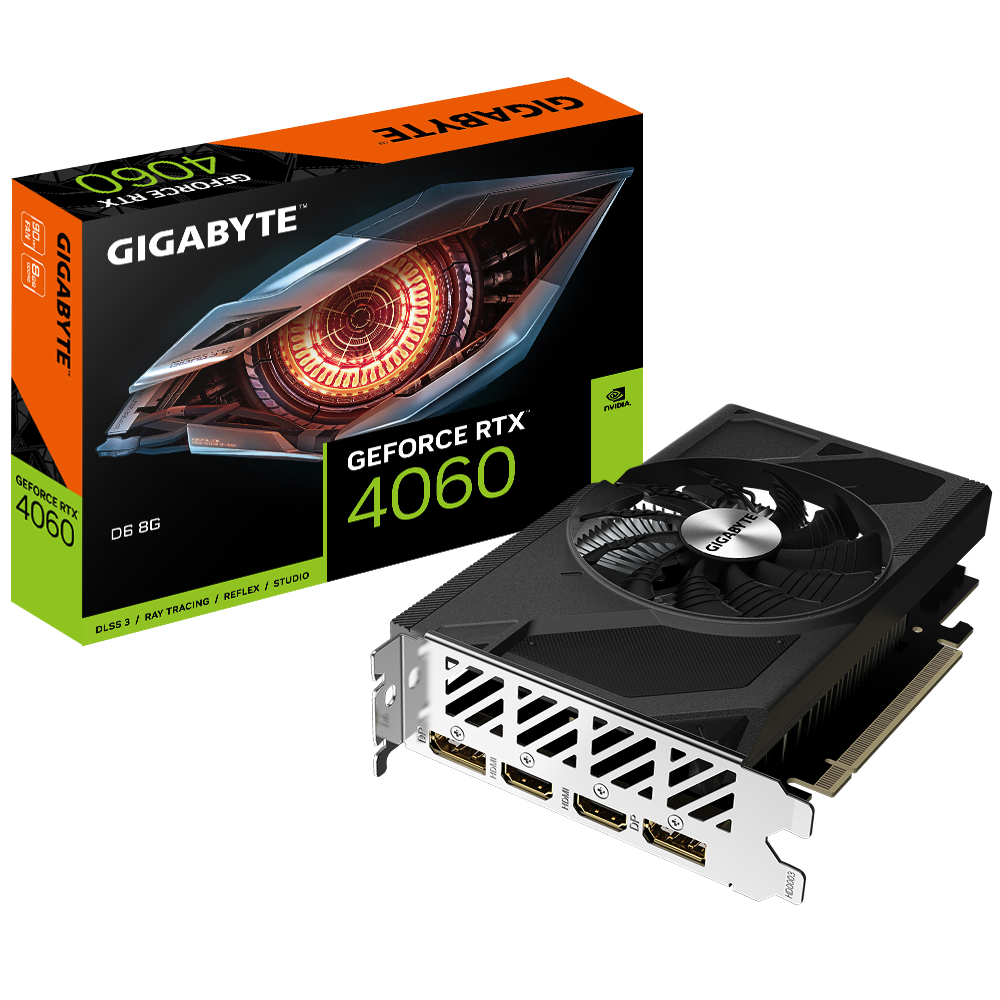 GIGABYTE RTX 4060 D6-8GD, black, GV-N4060D6-8GD - Zapnet.in