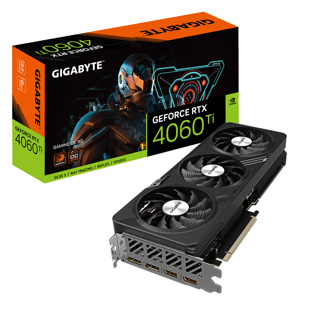 Gigabyte Geforce RTX 4060 Ti Gaming Oc 8G Graphics Card, 3X Windforce Fans, 8Gb 128-Bit Gddr6, Gv-N406Tgaming Oc-8Gd Video Card - Pci_E_X16 - Zapnet.in