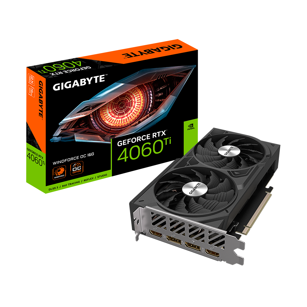 GIGABYTE GeForce RTX 4060 Ti WINDFORCE OC 16G Graphics Card (GV-N406TWF2OC-16GD) - Zapnet.in