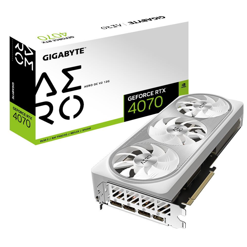 GIGABYTE Geforce RTX 4070 Aero Oc 12G Graphics Card (GV-N4070AERO OC-12GD / V2) - Zapnet.in