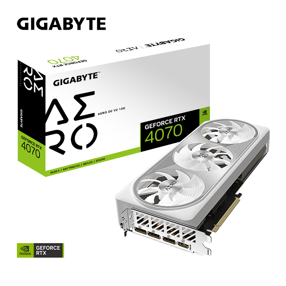 GIGABYTE Geforce RTX 4070 Aero Oc 12G Graphics Card (GV-N4070AERO OC-12GD / V2) - Zapnet.in