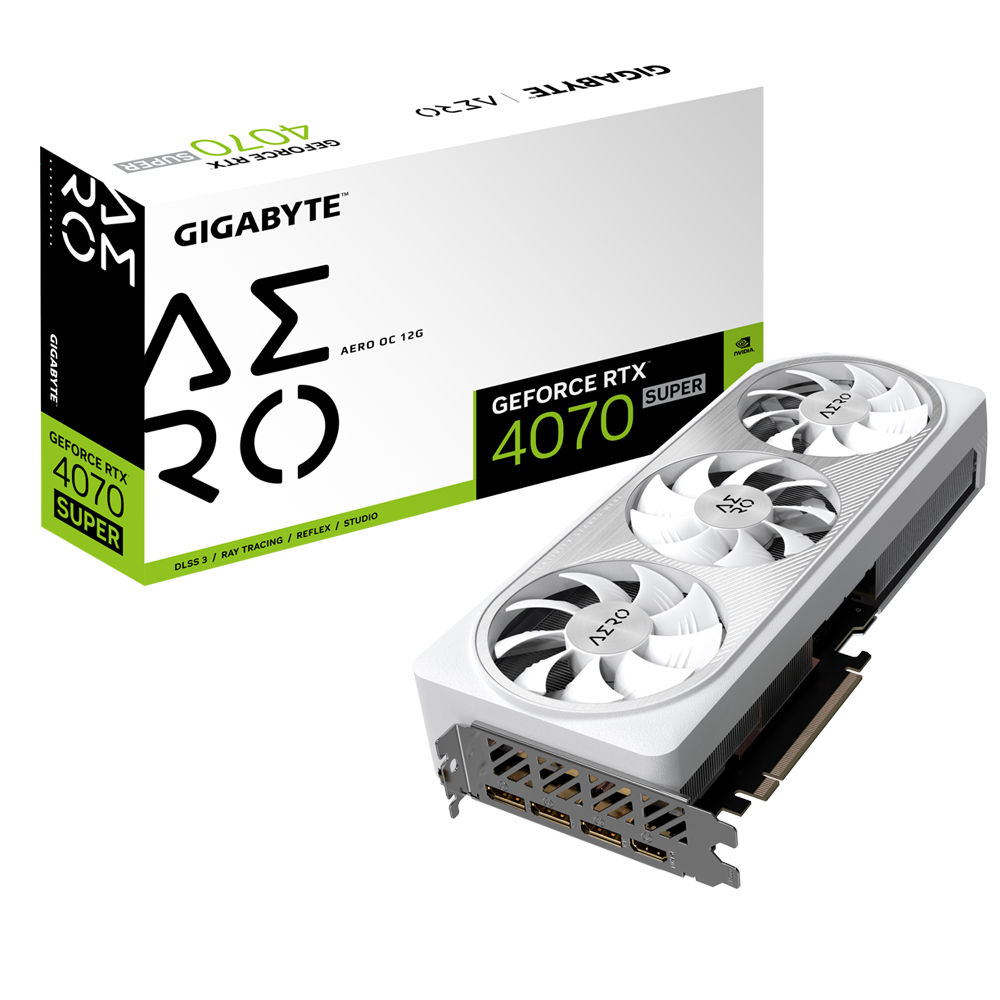 Gigabyte GeForce RTX™ 4070 SUPER AERO OC 12G (GV-N407SAERO OC-12GD) - Zapnet.in