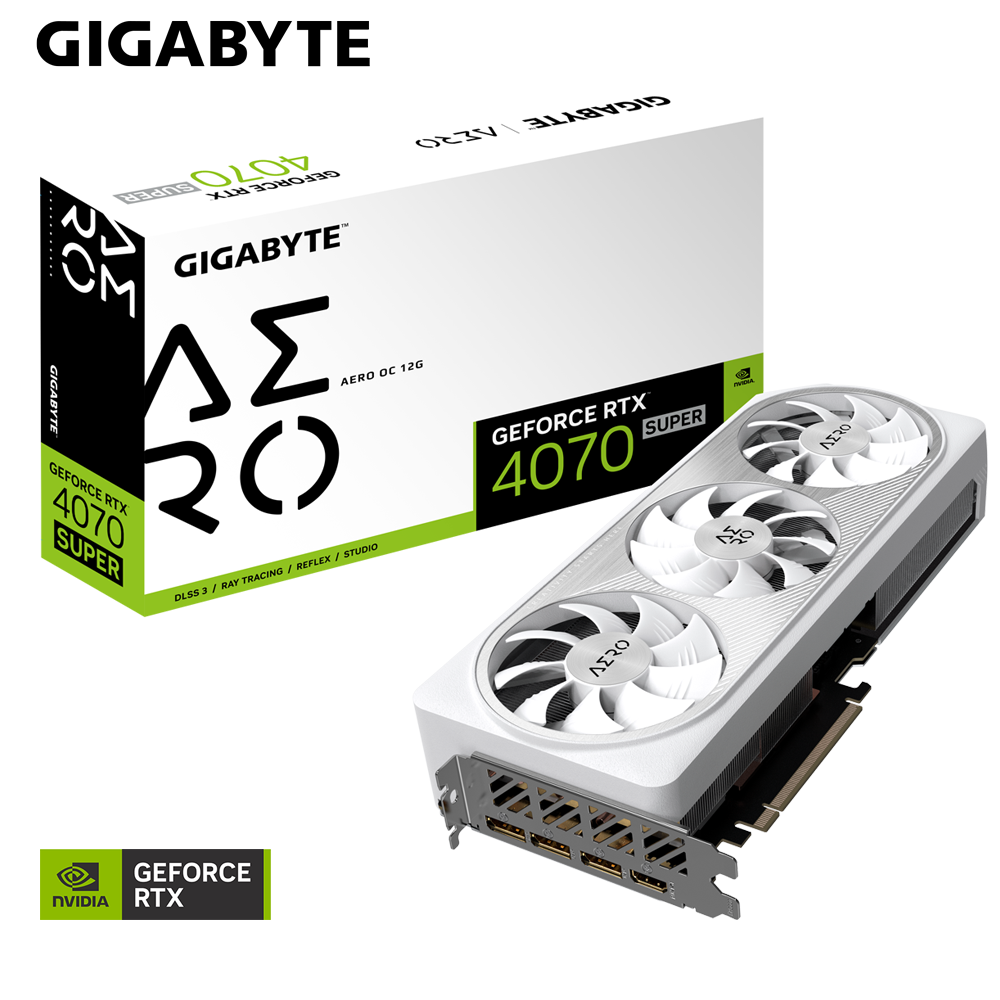 Gigabyte GeForce RTX™ 4070 SUPER AERO OC 12G (GV-N407SAERO OC-12GD) - Zapnet.in