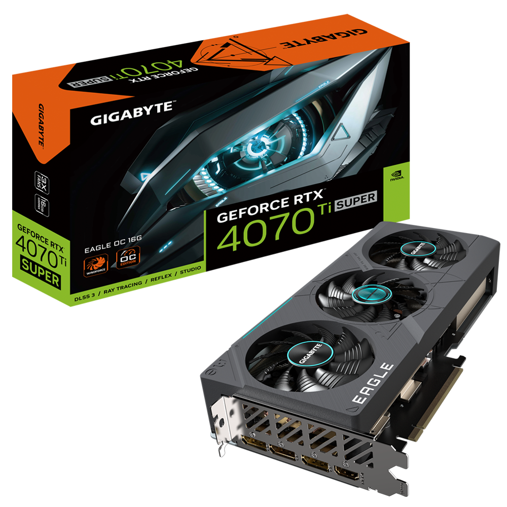 Gigabyte GeForce RTX™ 4070 Ti SUPER EAGLE OC 16G (GV-N407TSEAGLE OC-16GD) - Zapnet.in