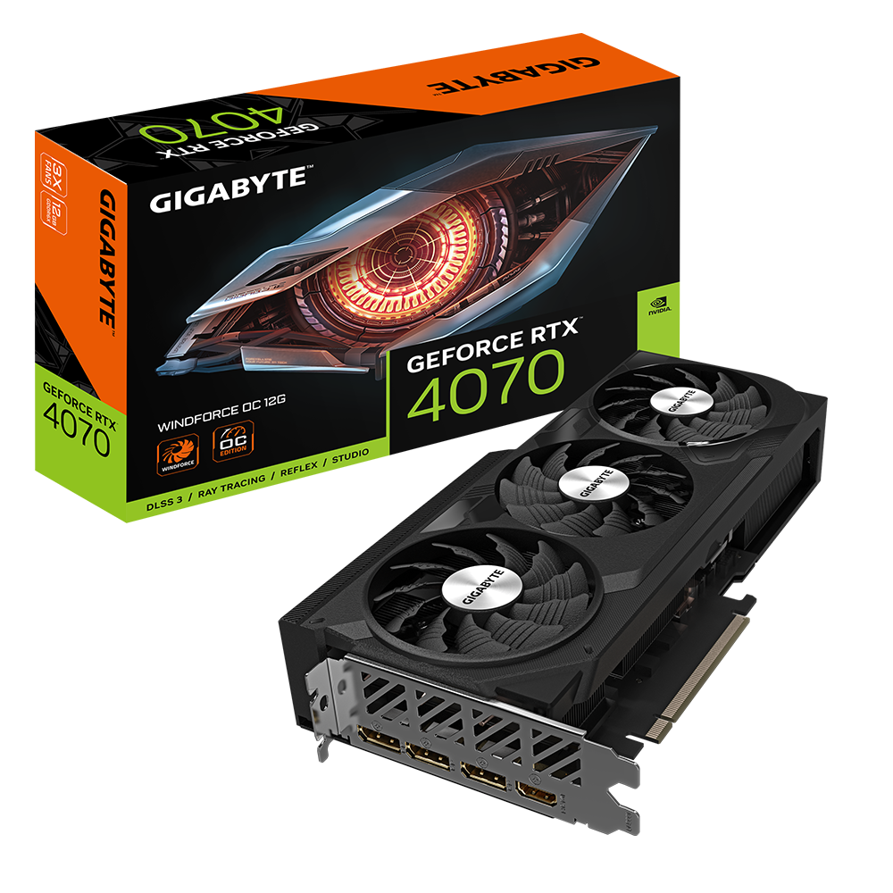 GIGABYTE GV-N4070WF3OC-12GD Graphics Board with NVIDIA GeForce RTX4070, 12 GB - Zapnet.in