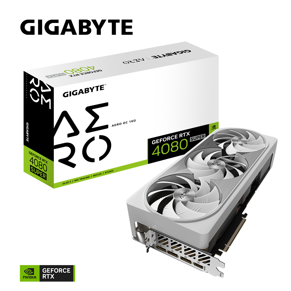 GIGABYTE GeForce RTX 4080 Super AERO OC 16G Graphics Card, 3X WINDFORCE Fans, 16GB 256-bit GDDR6X, GV-N408SAERO OC-16GD Video Card - Zapnet.in