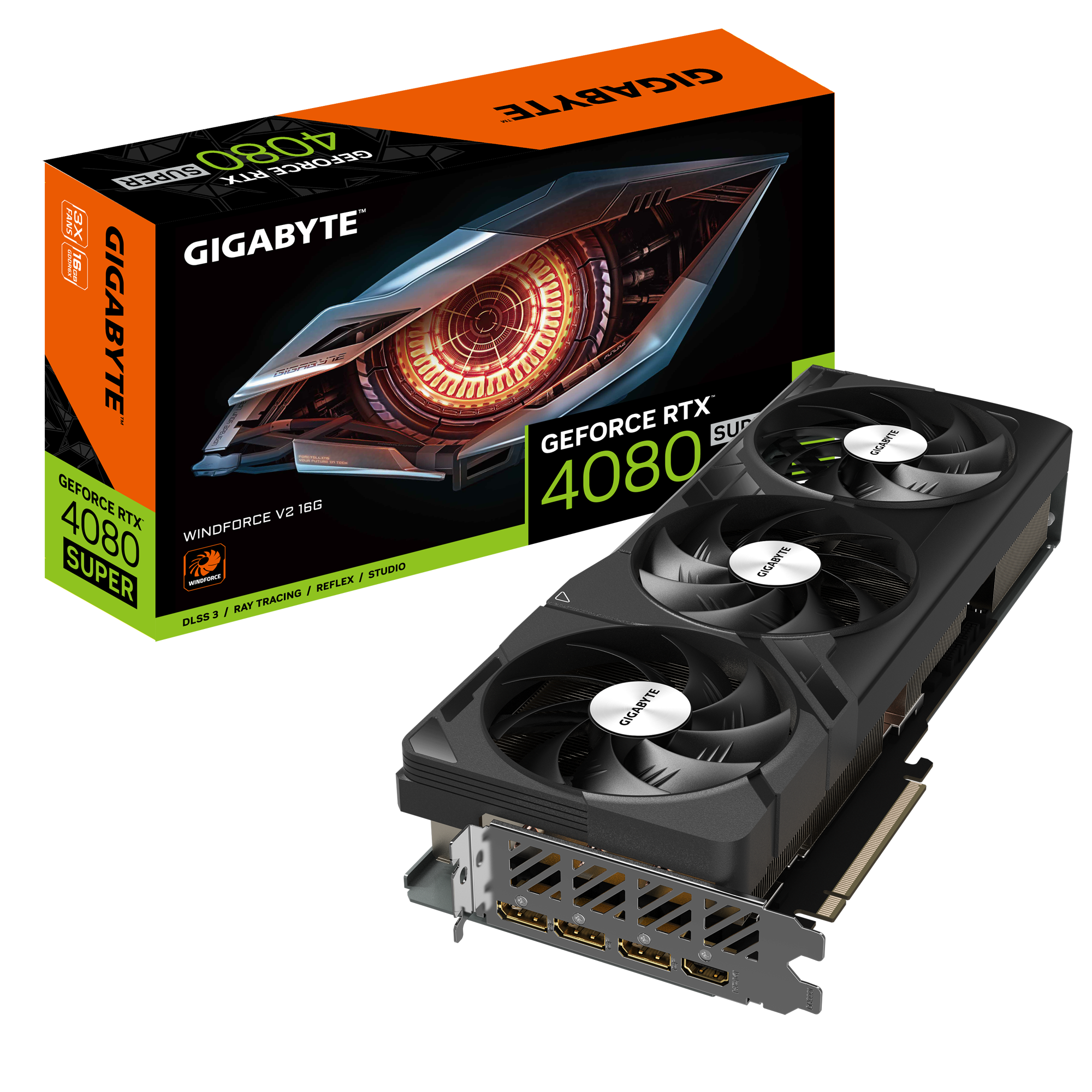 Gigabyte GeForce RTX™ 4080 SUPER WINDFORCE V2 16G (GV-N408SWF3V2-16GD) Graphics Card - Zapnet.in
