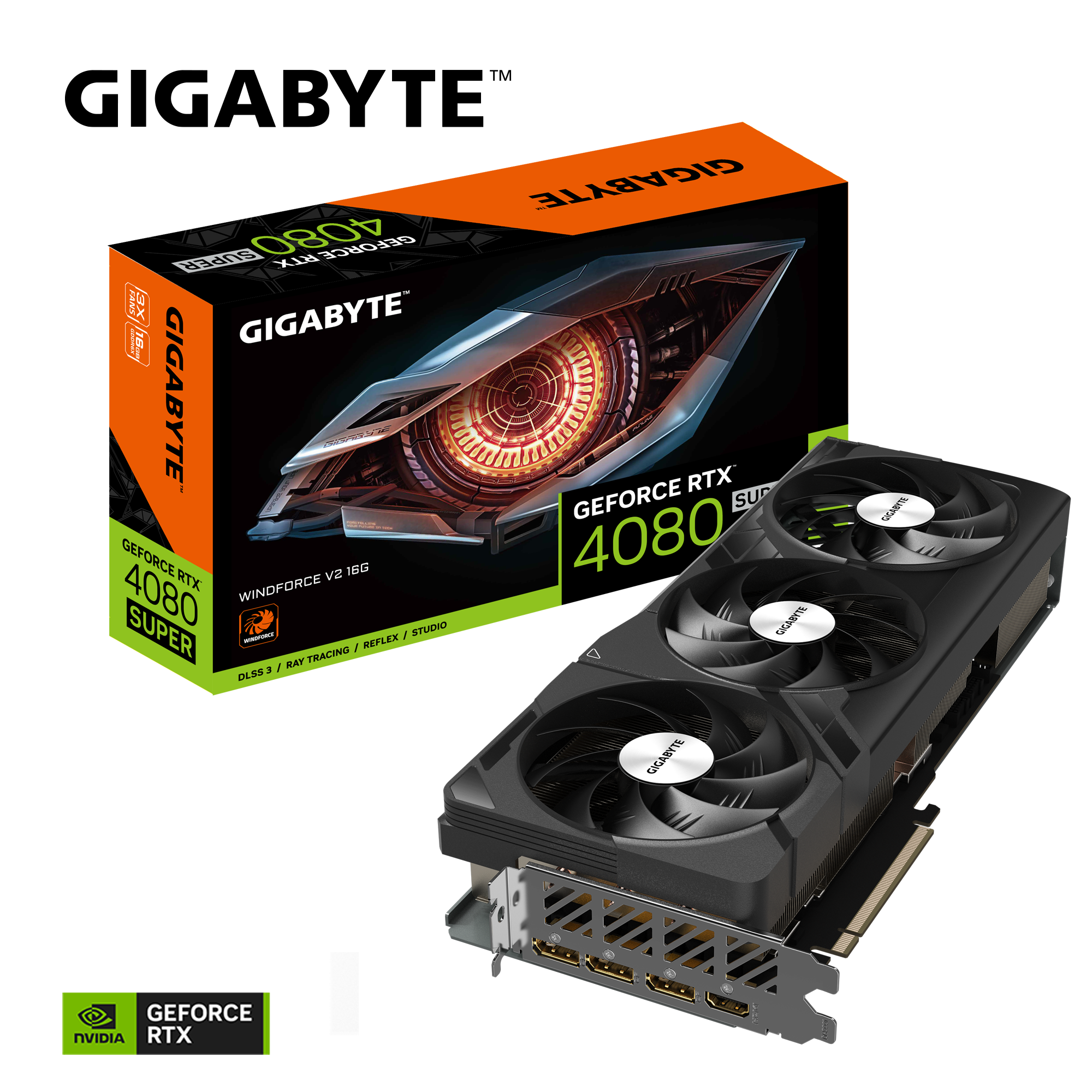 Gigabyte GeForce RTX™ 4080 SUPER WINDFORCE V2 16G (GV-N408SWF3V2-16GD) Graphics Card - Zapnet.in